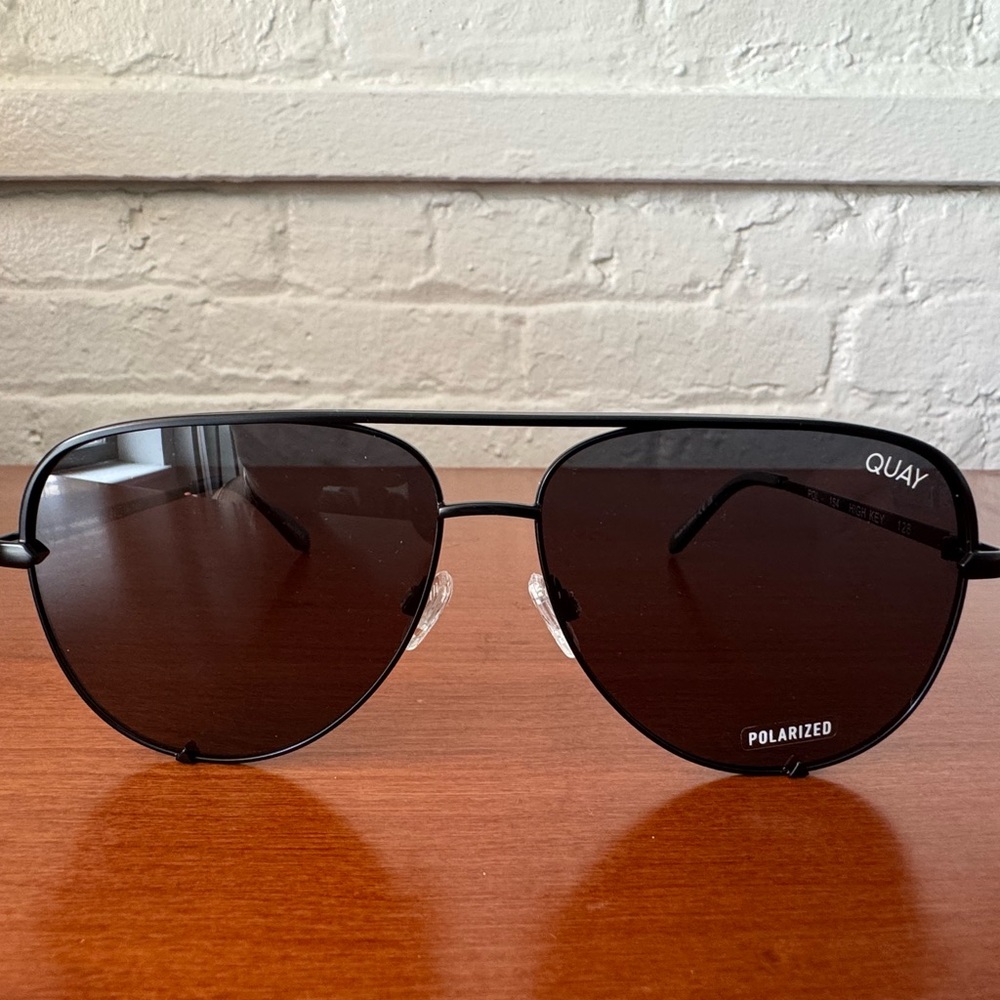 Quay Polarized Black High Key Sunglasses. Brand New